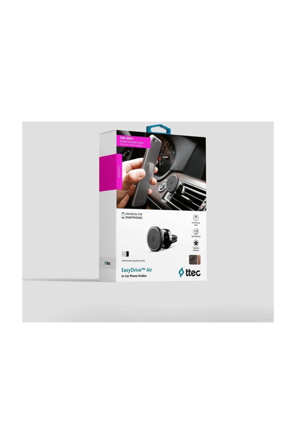Ttec EasyDrive Pro Mıknatıslı Araç İçi Telefon Tutucu Siyah